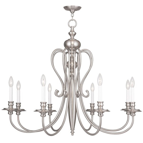 Caldwell 8 Light Brushed Nickel Chandelier