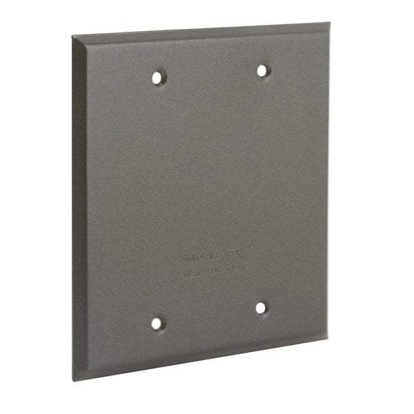 2 -Gang Vertical Blank Weatherproof Cover, 4.5