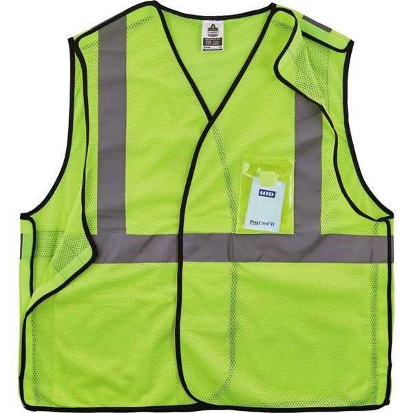 Lime Safety Vest ID Badge Holder, L/XL