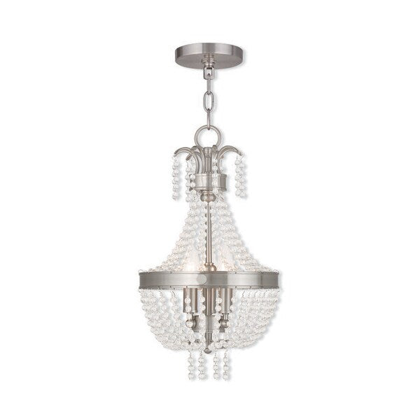 Valentina 3 Light Brushed Nickel Pendant