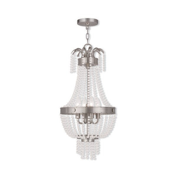 Valentina 4 Light Brushed Nickel Pendant
