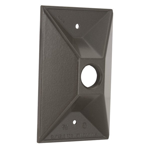 1 -Gang Weatherproof Rectangular Cluster Cover, 2.844