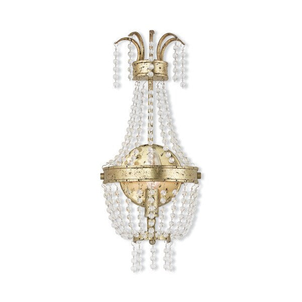Valentina 1 Light Hand Applied Winter Gold Wall Sconce