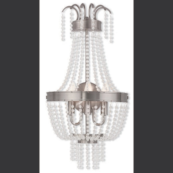 Valentina 3 Light Brushed Nickel Wall Sconce