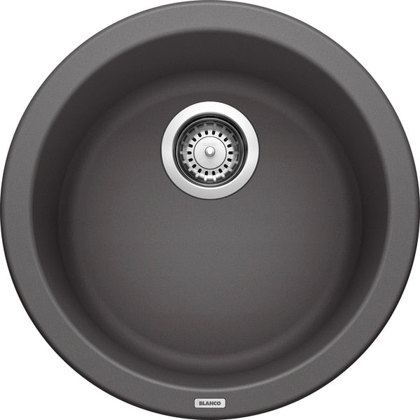 Rondo Silgranit Dual Mount Round Bar Sink - Cinder