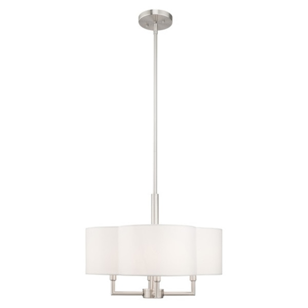 Chelsea 4 Light Brushed Nickel Pendant Chandelier