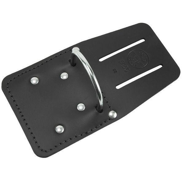 Black Leather Slotted