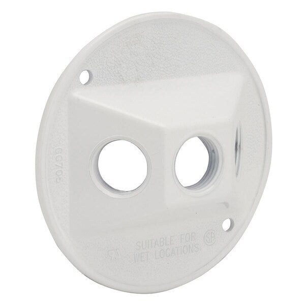 3 -Gang Round Weatherproof Cluster Cover, 4.125