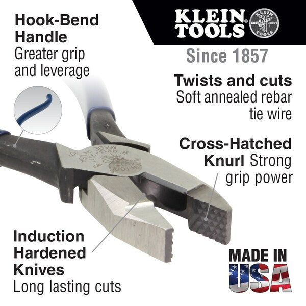 9 1/8 in Iron Workers Plier, Steel