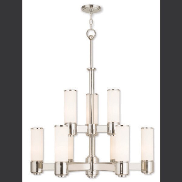 Weston 9 Light Polished Nickel Chandelie