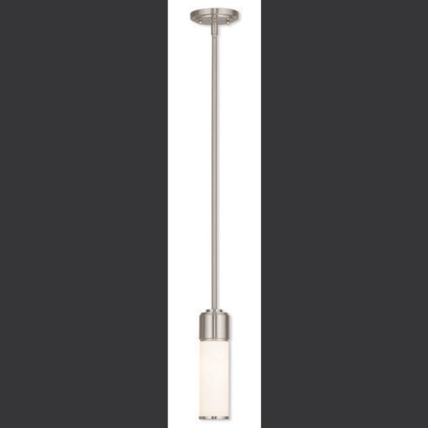 Weston 1 Light Brushed Nickel Mini Pendant