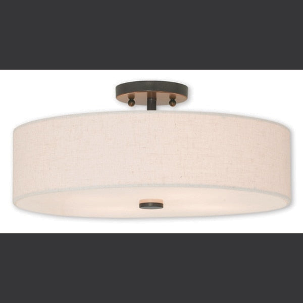 Meridian 4 Light English Bronze Ceiling Mount