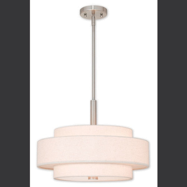 Meridian 4 Light Brushed Nickel Pendant