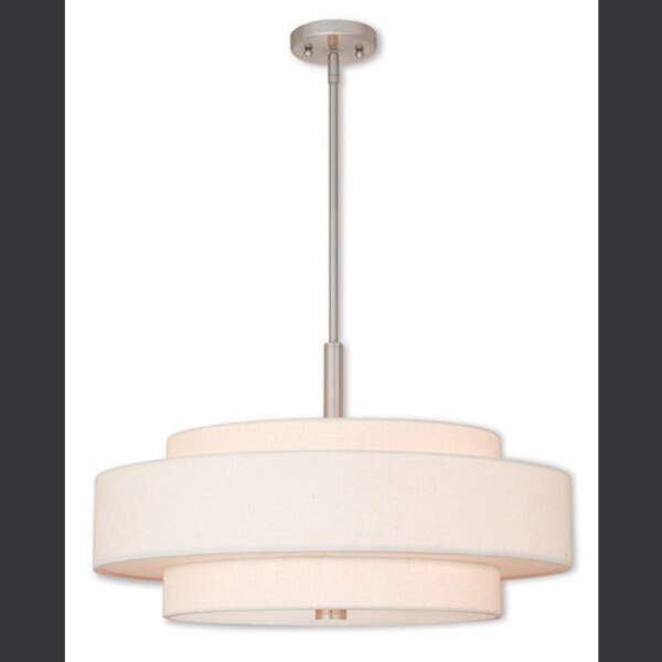 Meridian 5 Light Brushed Nickel Pendant