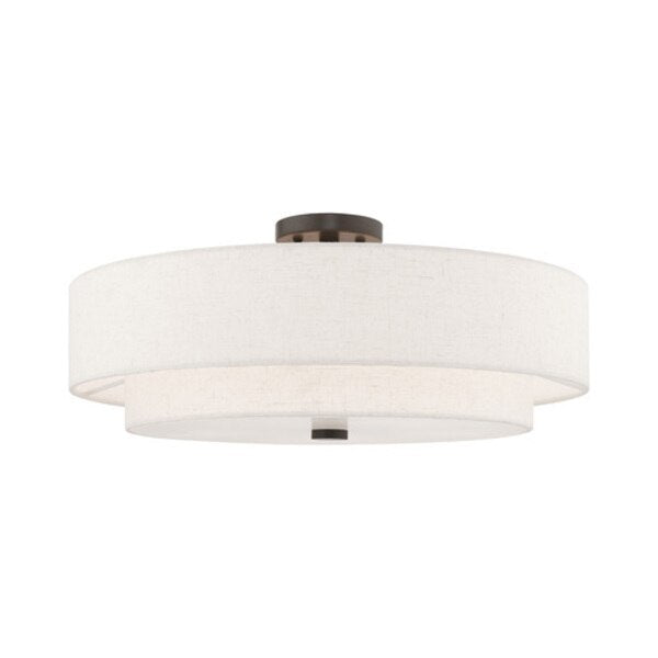 Meridian 5 Light English Bronze Ceiling Mount