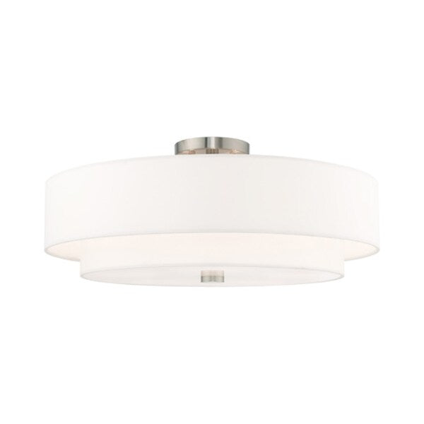Meridian 5 Light Brushed Nickel Ceiling