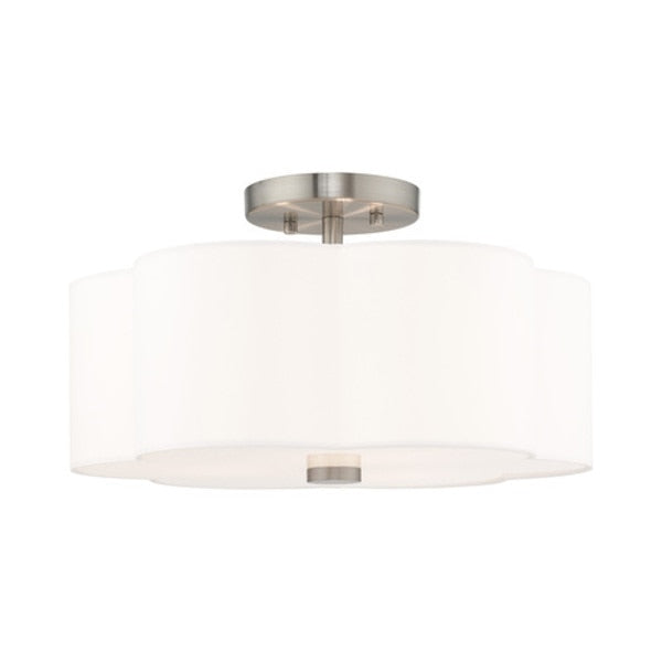 Chelsea 3 Light Brushed Nickel Ceiling Mount