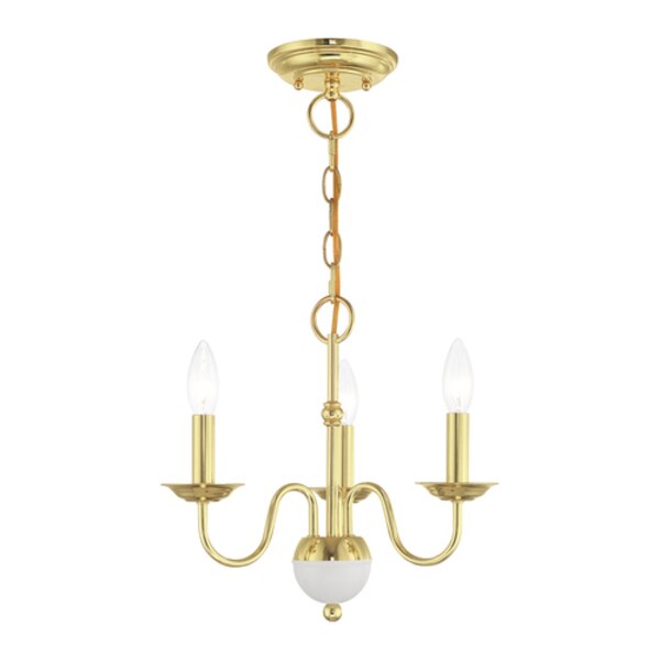 Windsor 3 Light Polished Brass Mini Chan