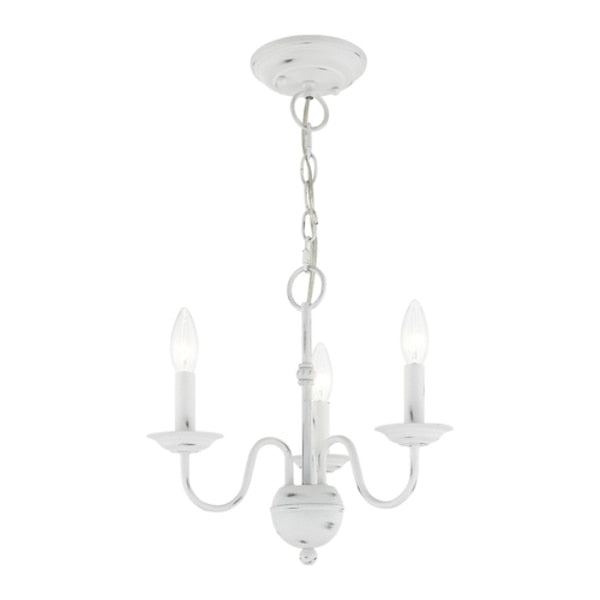 Windsor 3 Light Antique White Mini Chand