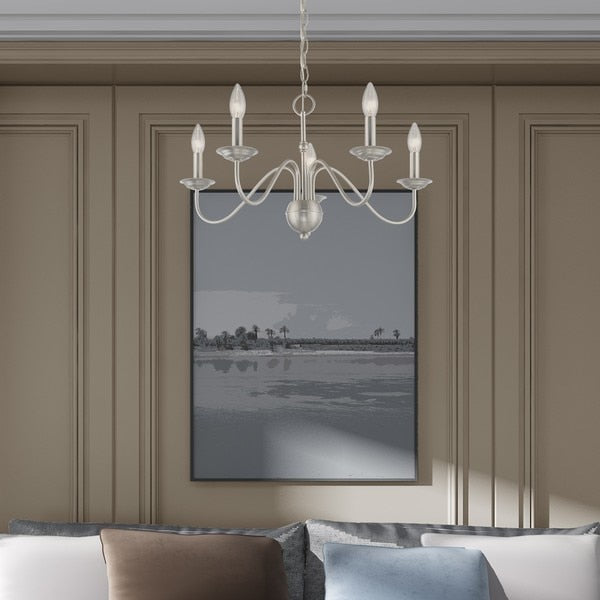 Windsor 5 Light Brushed Nickel Chandelier