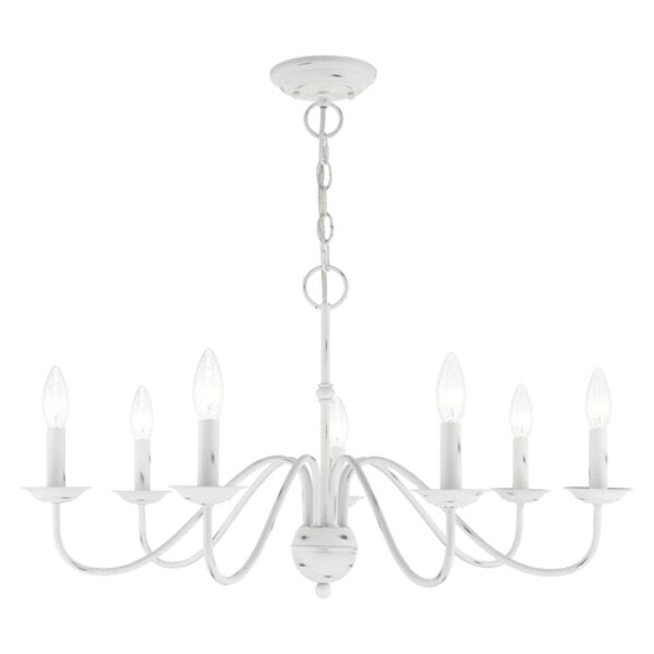 Windsor 7 Light Antique White Chandelier