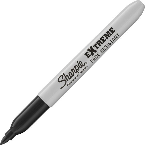 Permanent Marker, Fine Tip Black PK12