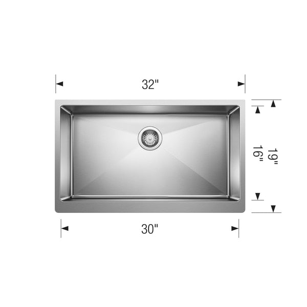 Quatrus R15 Apron Super Single, Apron Front Mount, 0 Hole