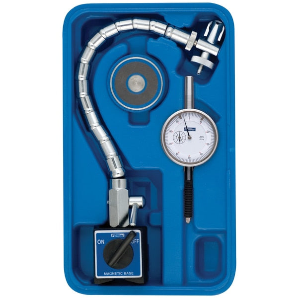 Chrome Flex Mag and X-Proof IP54 White Dial Indicator Set