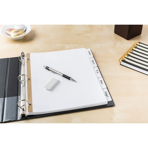 AveryÂ® Big Tabâ¢ Write & Erase Dividers 23075, 5 White Tabs, 1 Set