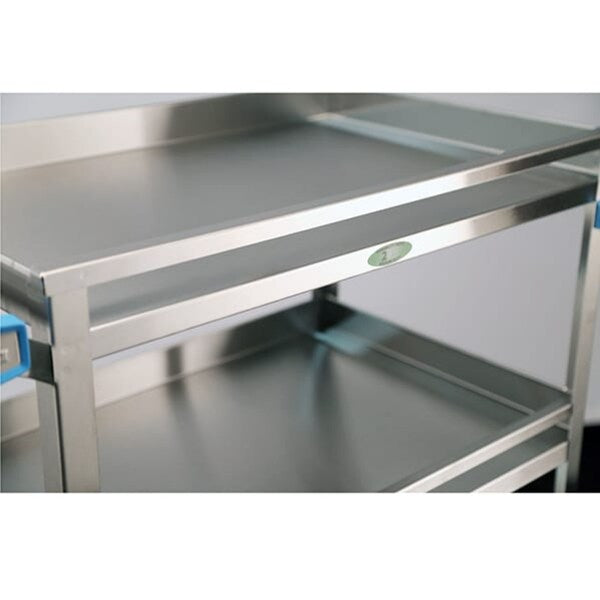 Stainless Steel 3 Shelf Guard Rail Cart; 500 lb Capacity, 18