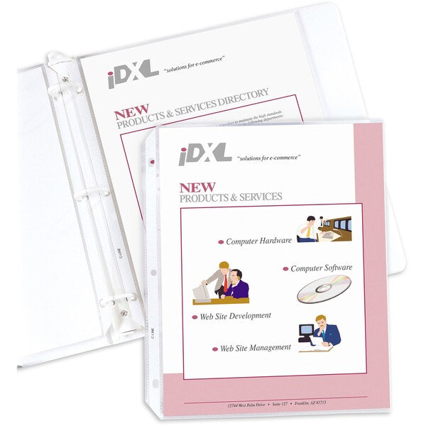 Page Protector, Poly, Clear, PK50