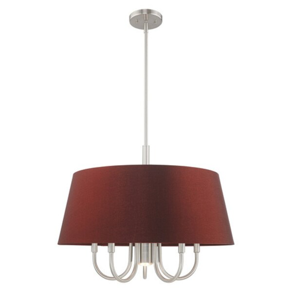 Belclaire 6 Light Brushed Nickel Pendant Chandelier