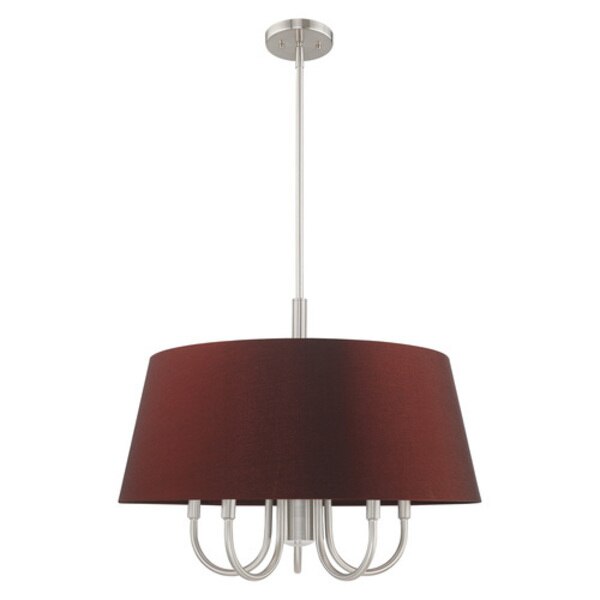 Belclaire 6 Light Brushed Nickel Pendant Chandelier