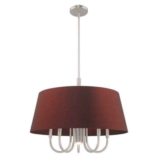 Belclaire 6 Light Brushed Nickel Pendant Chandelier