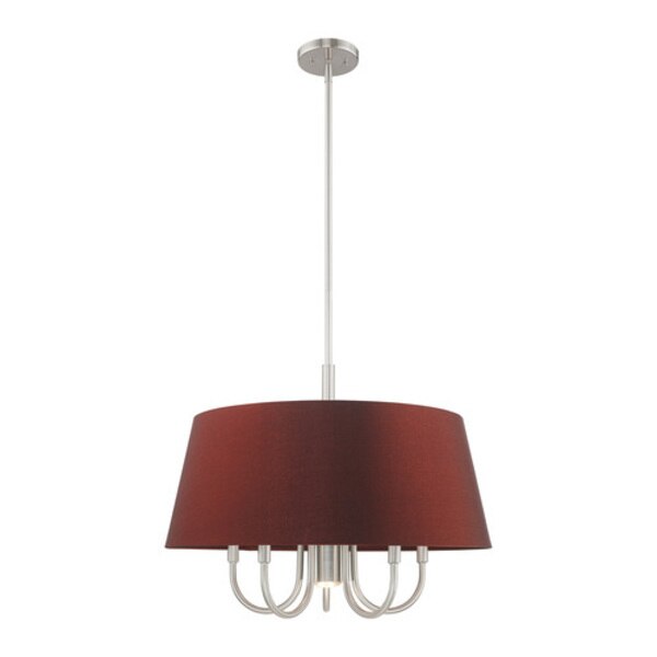 Belclaire 6 Light Brushed Nickel Pendant Chandelier