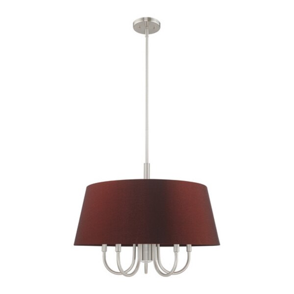 Belclaire 6 Light Brushed Nickel Pendant Chandelier