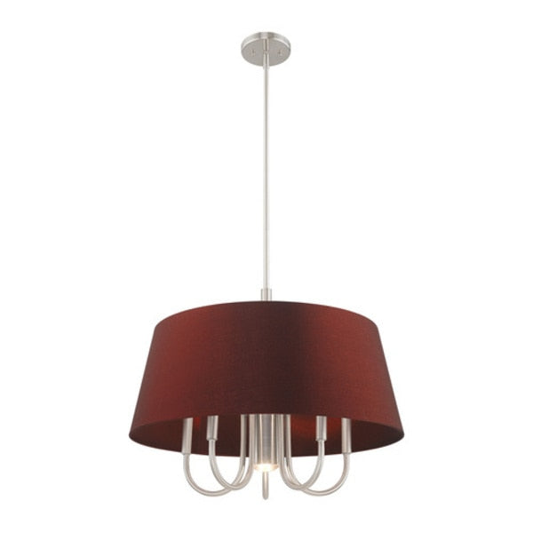 Belclaire 6 Light Brushed Nickel Pendant Chandelier