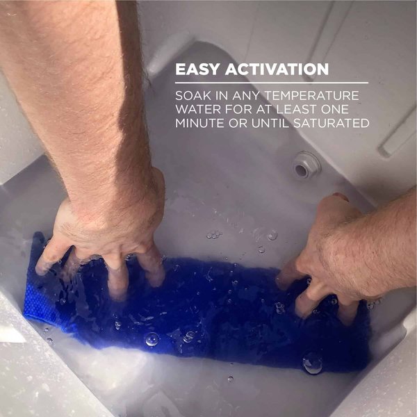 Chill-Its Evaporative Cooling Band, Long Lasting Cooling Relief, PVA, 29-1/2 in x 4 in, Blue