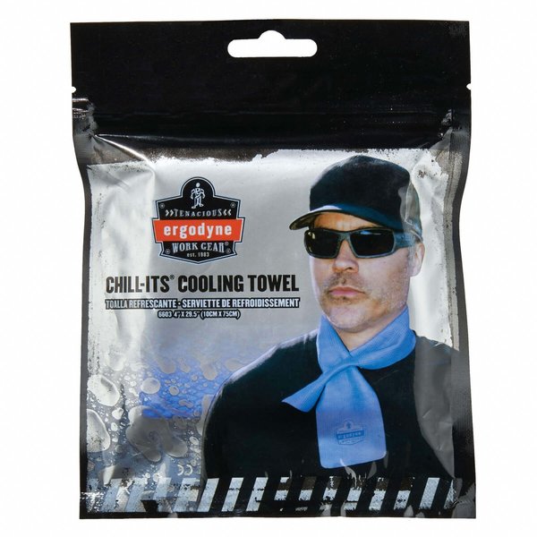 Chill-Its Evaporative Cooling Band, Long Lasting Cooling Relief, PVA, 29-1/2 in x 4 in, Blue