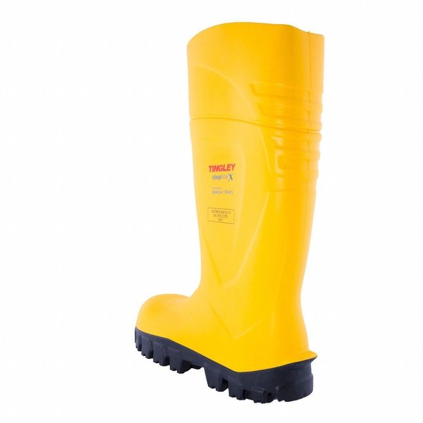 Steplite X Steel-Toe Rubber Boots, Cleated Sole, 15 in H, Knee, Yellow/Navy, Men's, Size 10