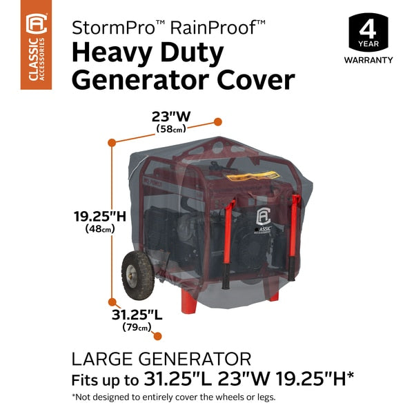 StormPro RainProof Heavy-Duty Generator Cover, 29.25