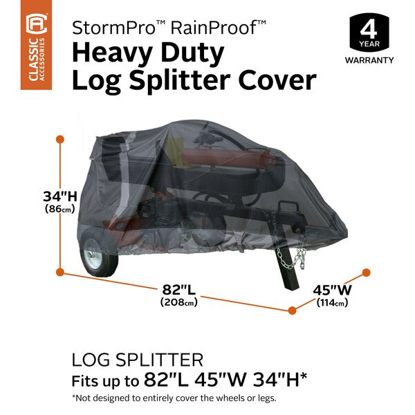 Black Log Splitter Cover, StormPRO, 82