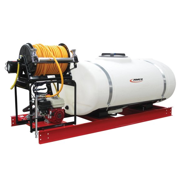 300 gal. Firefighting Skid Sprayer, Polyethylene Tank, 300 ft. Hose Length