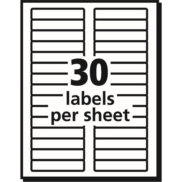 AveryÂ® EcoFriendly White File Folder Labels 45366, 2/3
