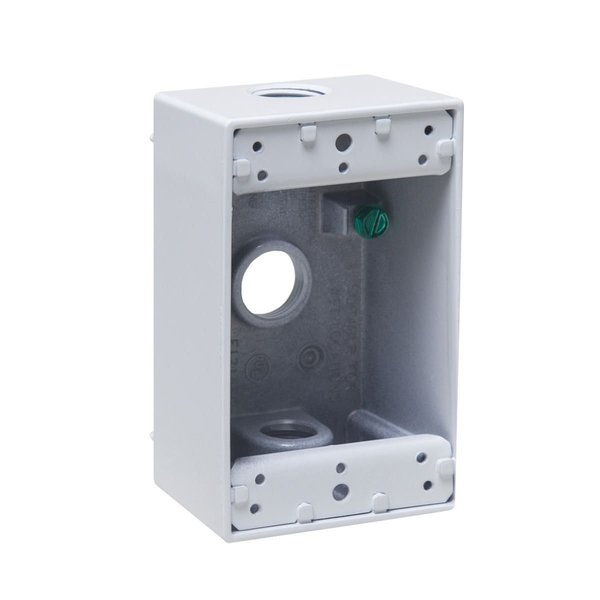 Weatherproof Box, 3 Threaded Outlets 2