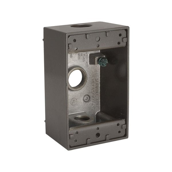 Weatherproof Box, 3 Threaded Outlets 2