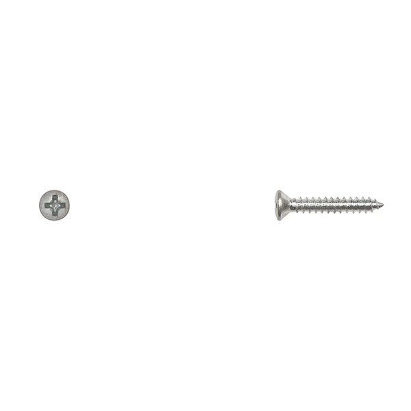 Sheet Metal Screw, #6 x 3/4 in, Zinc Plated Oval Head Phillips Drive