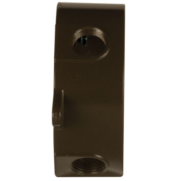 Round Weatherproof Box, 5 Outlet, Brnze 2G