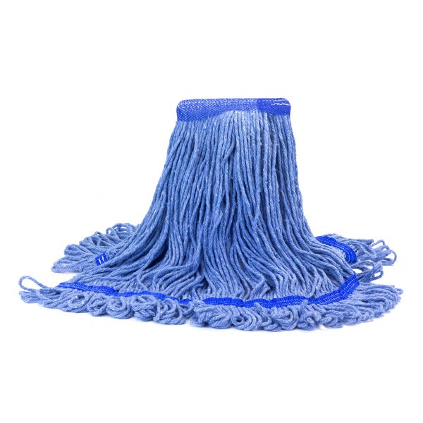 Looped-End Wet Mop, Blue, PK12, 53620