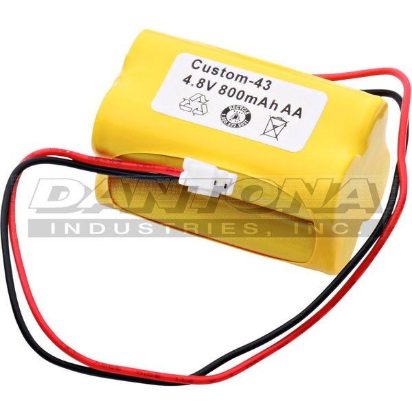 Battery 4.8 Volt Nickel Cadmium Dantona Emergency Lighting Battery